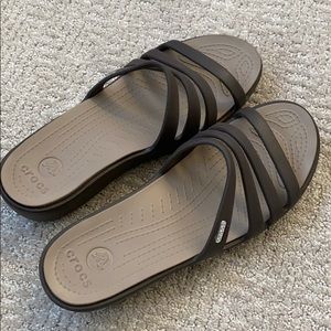 Crocs sandals brown
